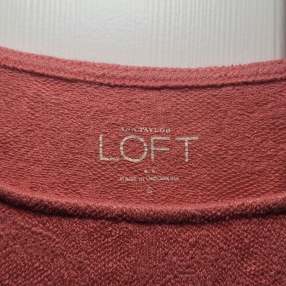 Ann Taylor Loft Size Small Peach‎ Blouse Shirt Top Spring Floral Pattern - Picture 3 of 6